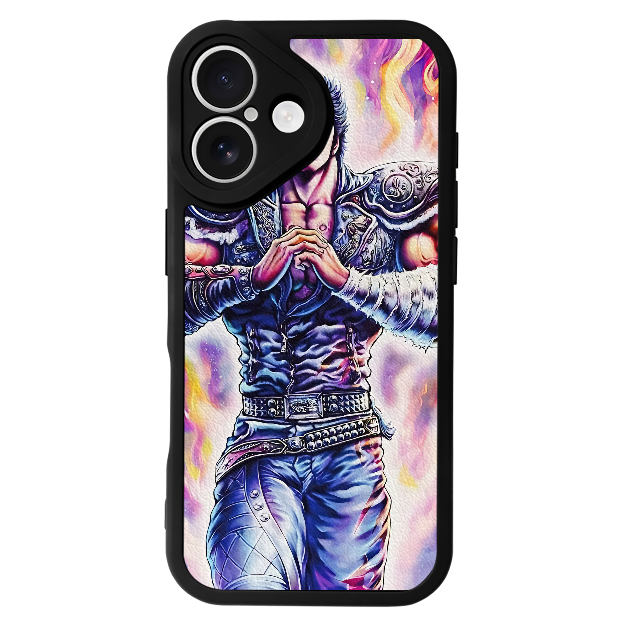 （画像用） 北斗の拳 Fist of the North Star 【iPhone 16シリーズ対応】シリコンスマホケース（レザー調） 材質：シリコン